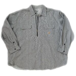 Carhartt Shacket Mens 2XL Chore Wear Utility Work Mechanic Farm Barn Western Zip